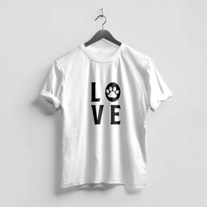LOVE Paw – Pet Lover Minimal Graphic T-Shirt