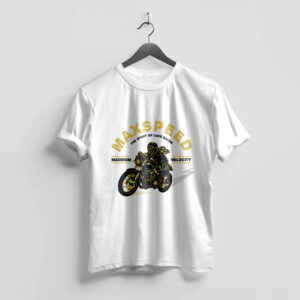 MAXSPEED – Bold Motorcycle Racer Graphic T-Shirt