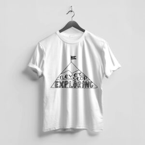 Never Stop Exploring – Adventure-Inspired Graphic T-Shirt