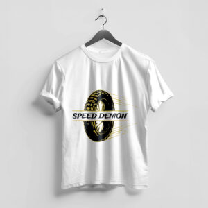 Speed Demon – Racing-Inspired Tire Graphic T-Shirt